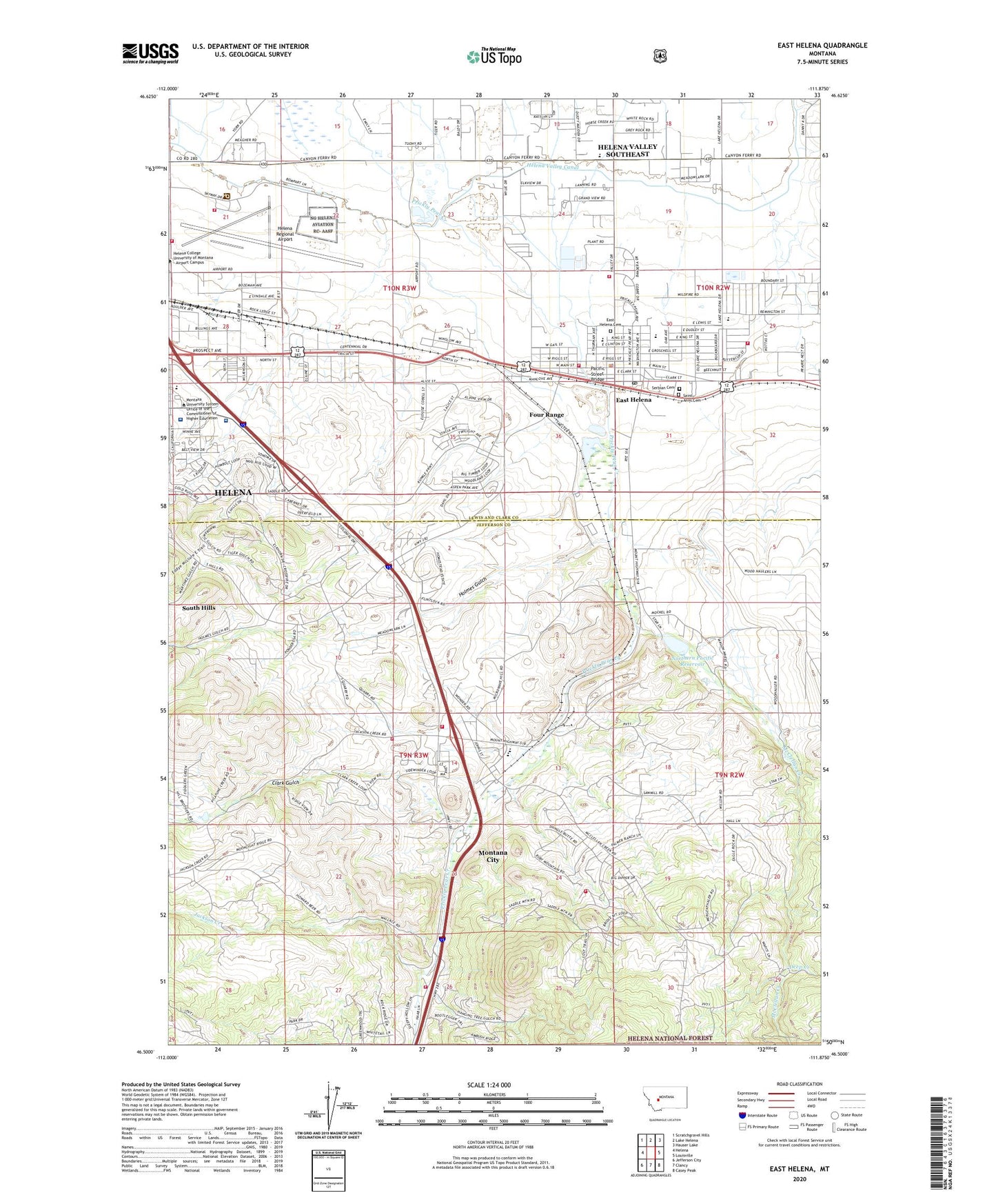 East Helena Montana US Topo Map Image