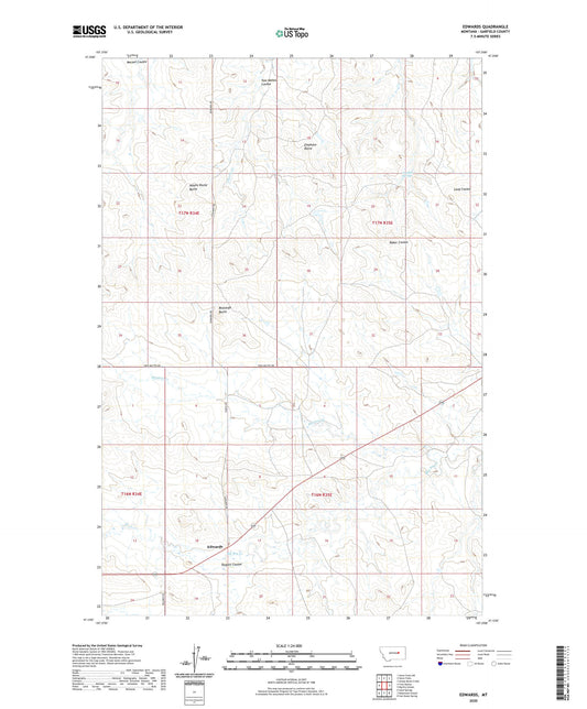 Edwards Montana US Topo Map Image