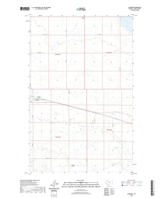 Ethridge Montana US Topo Map Image