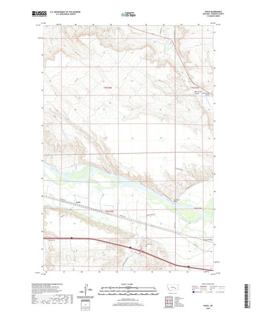 Finch Montana US Topo Map Image