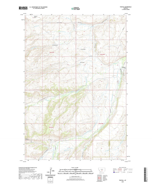 Fishtail Montana US Topo Map Image