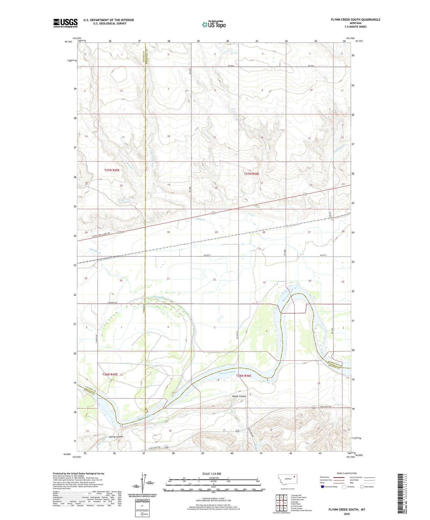 Flynn Creek South Montana US Topo Map Image