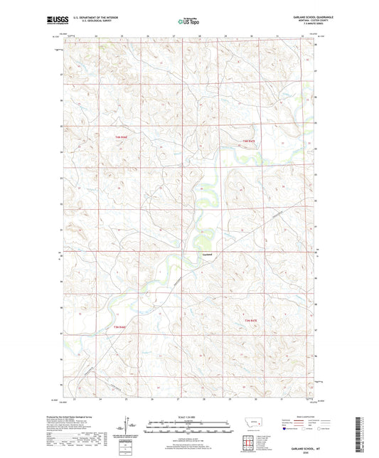 Garland School Montana US Topo Map Image