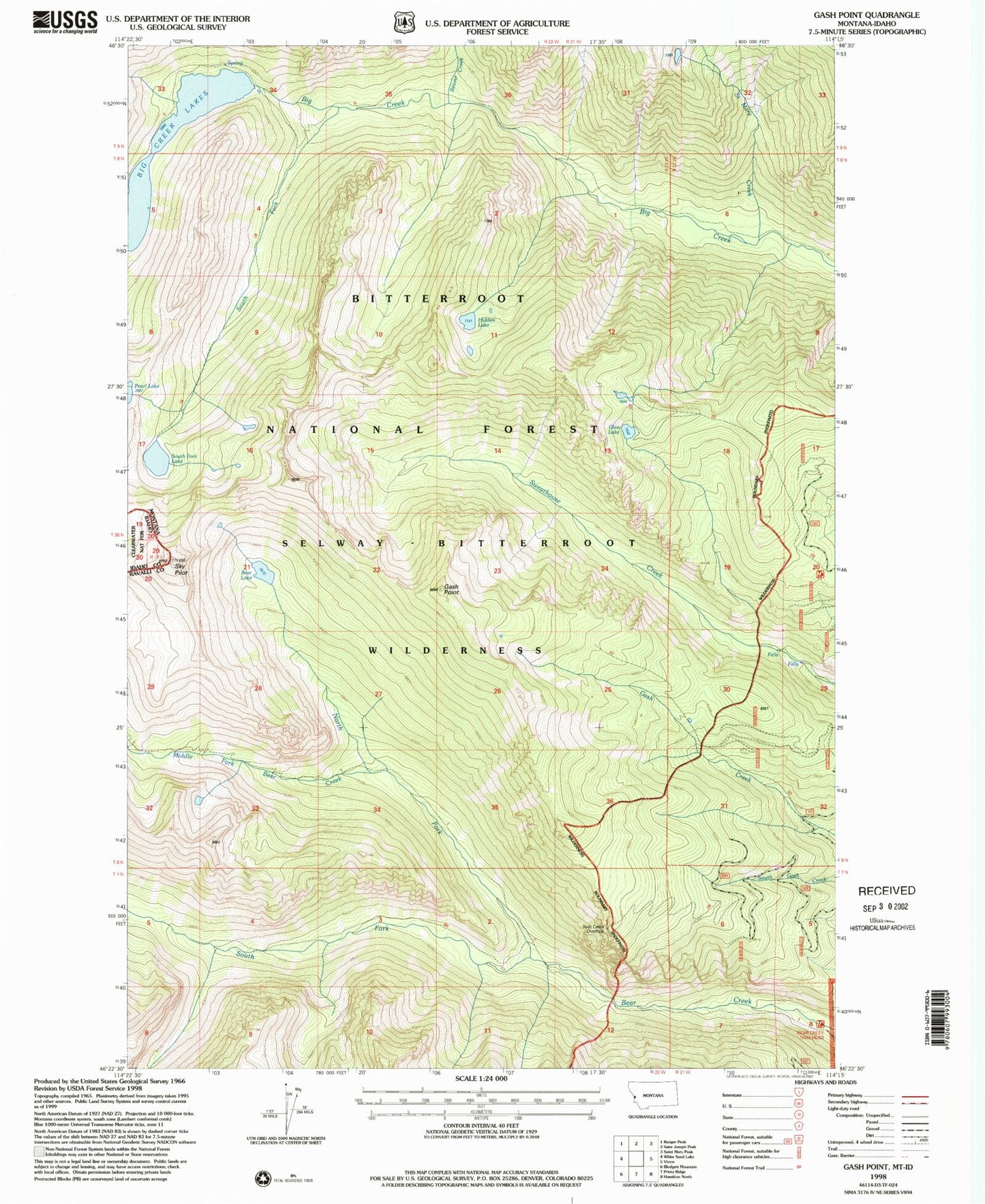 Classic USGS Gash Point Montana 7.5'x7.5' Topo Map Image
