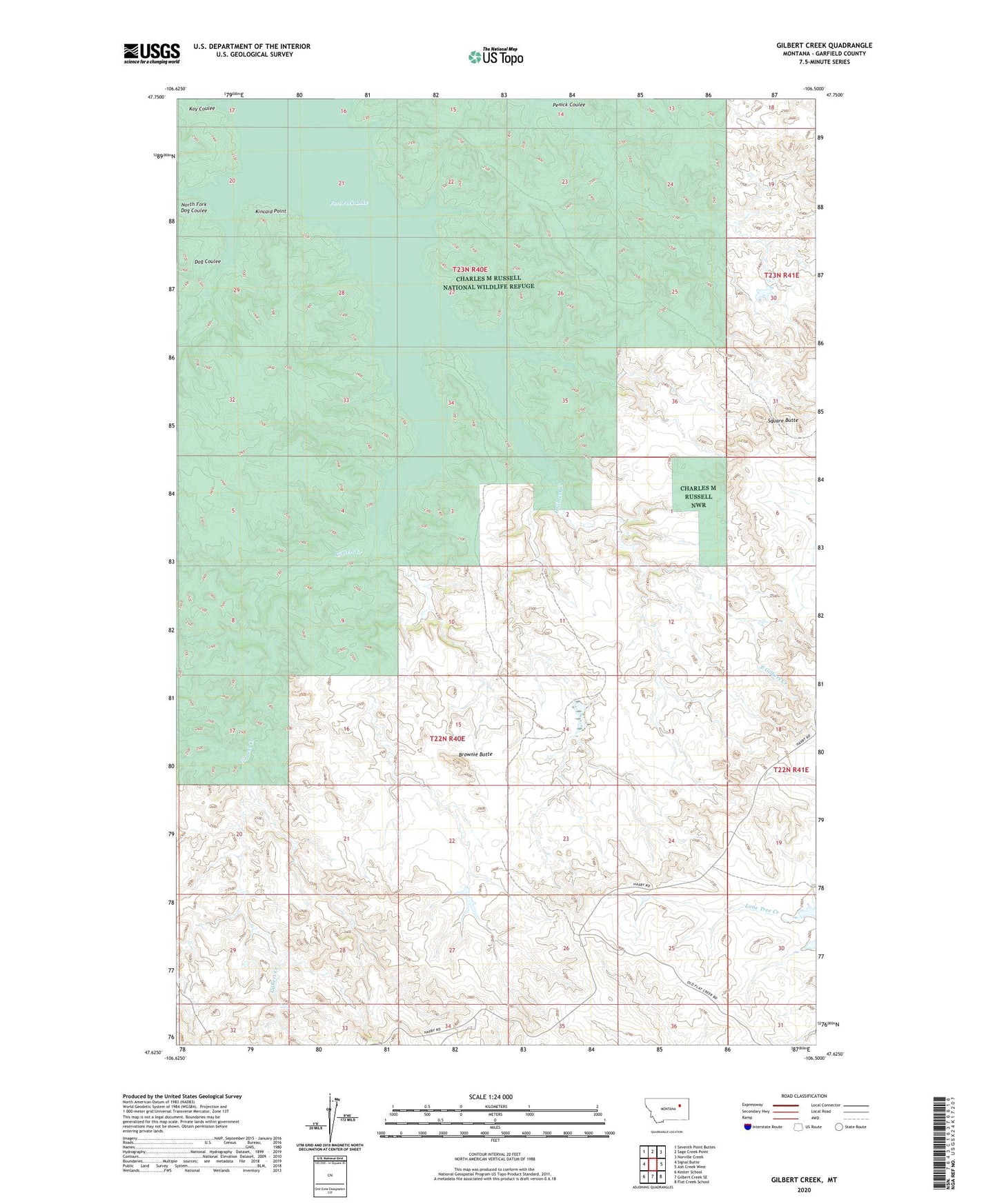 Gilbert Creek Montana US Topo Map Image