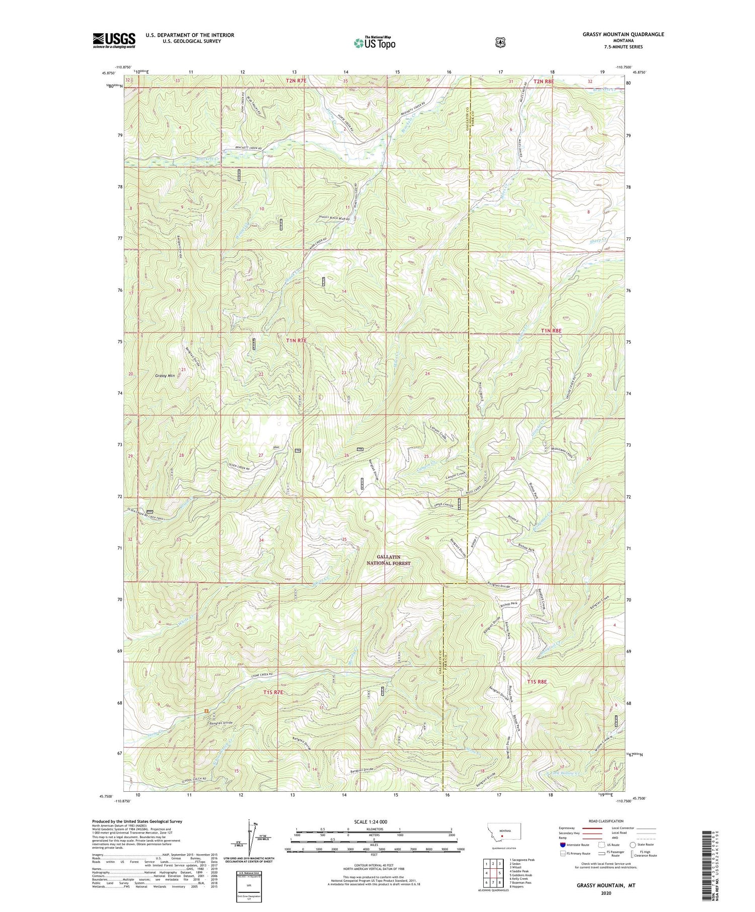 Grassy Mountain Montana US Topo Map Image