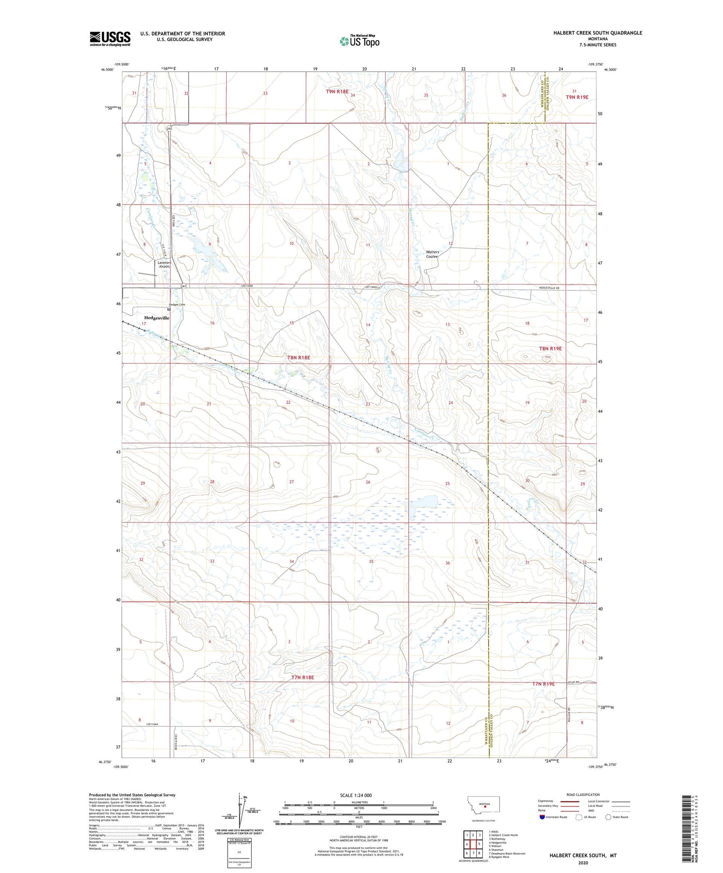 Halbert Creek South Montana US Topo Map Image