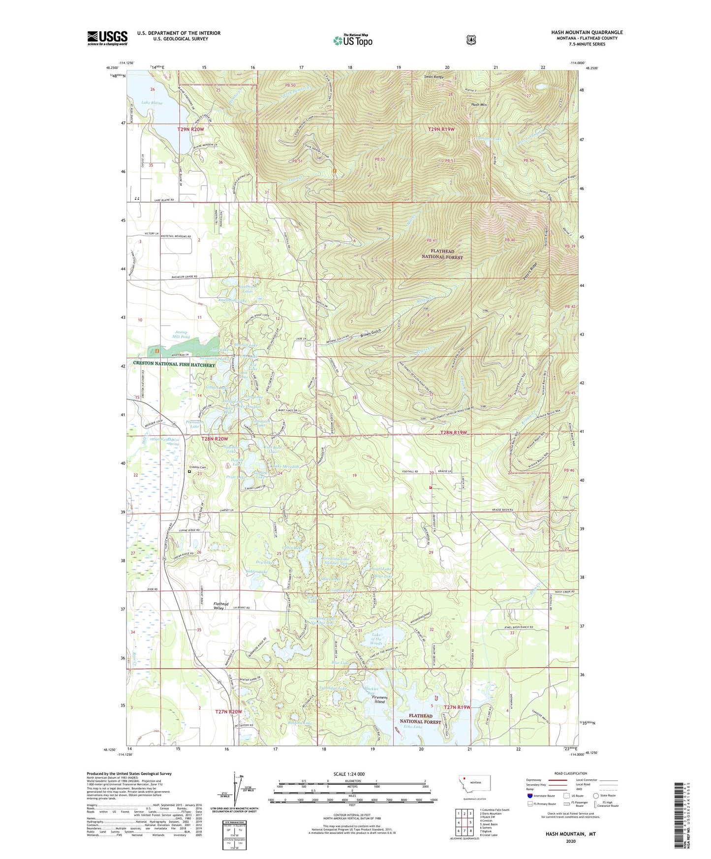 Hash Mountain Montana US Topo Map Image