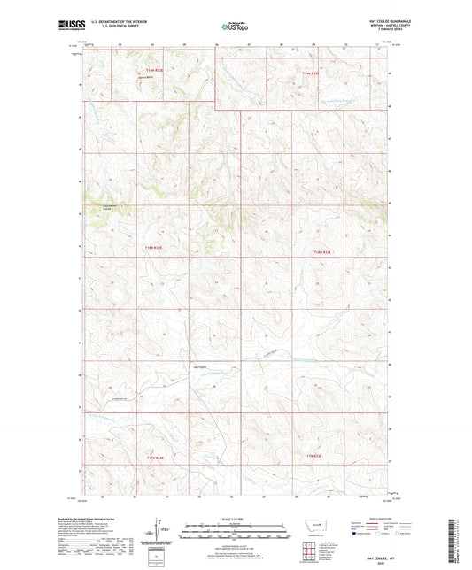 Hay Coulee Montana US Topo Map Image