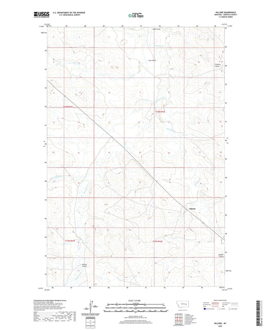 Hillside Montana US Topo Map Image