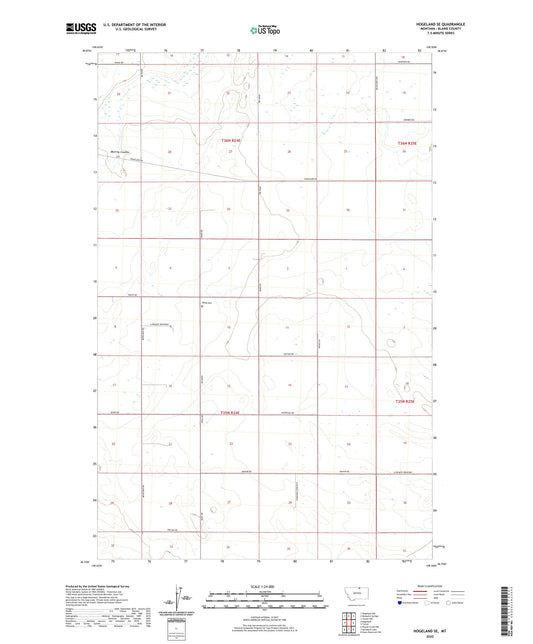 Hogeland SE Montana US Topo Map Image