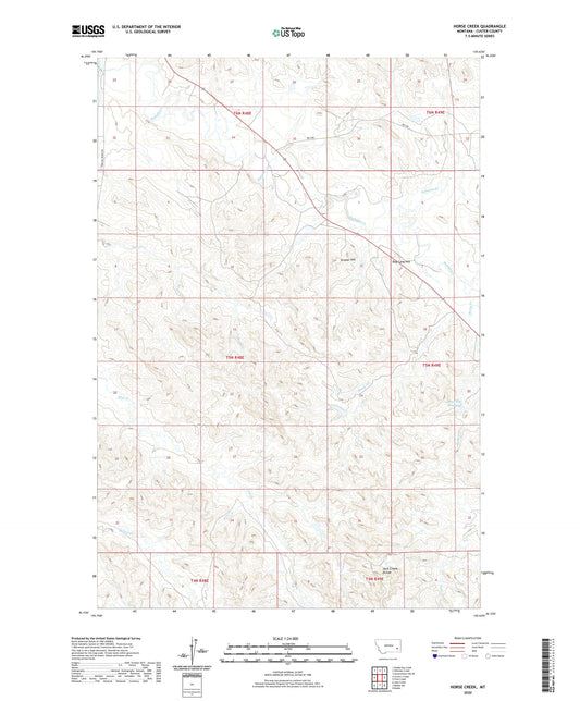 Horse Creek Montana US Topo Map Image
