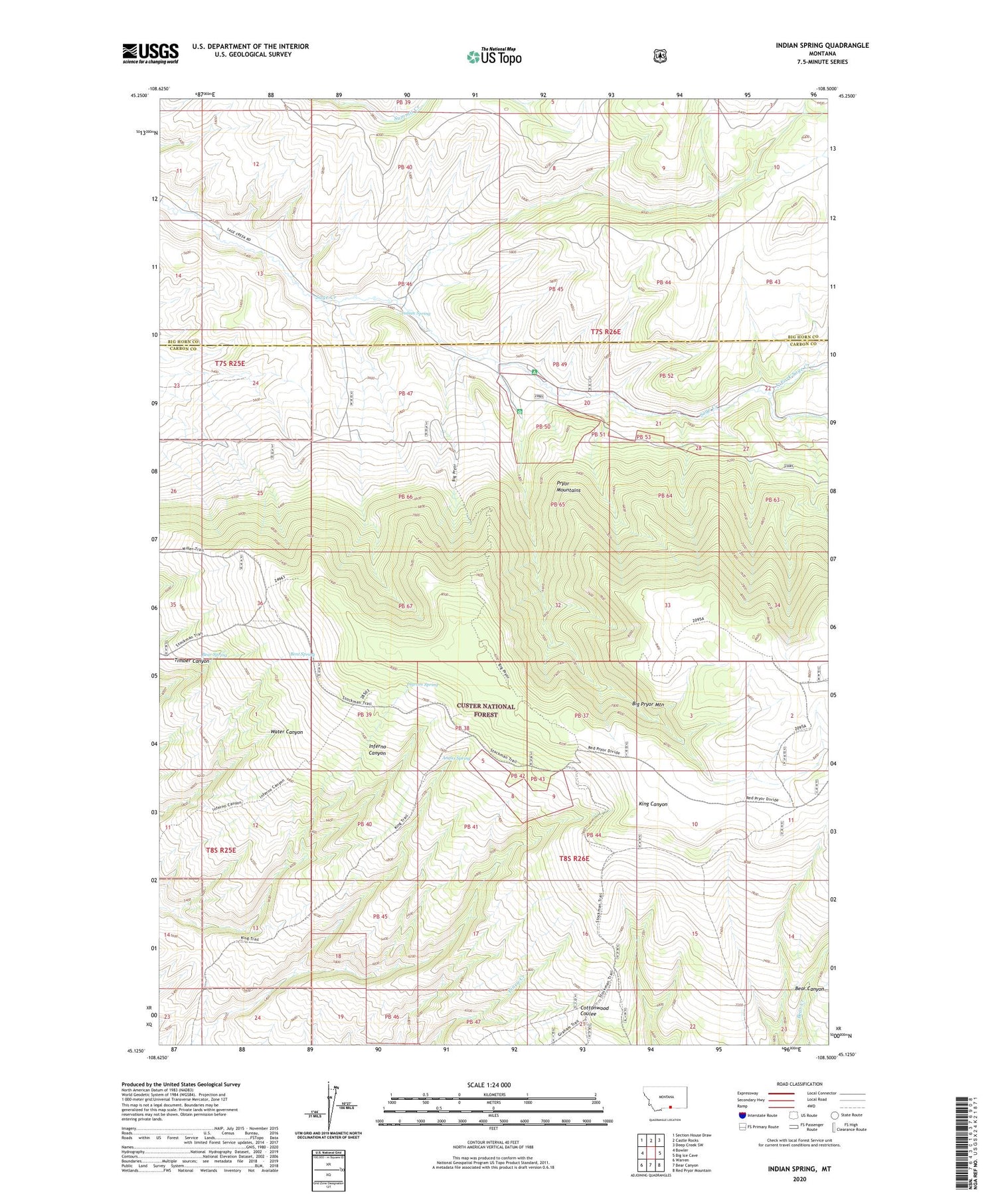 Indian Spring Montana US Topo Map Image