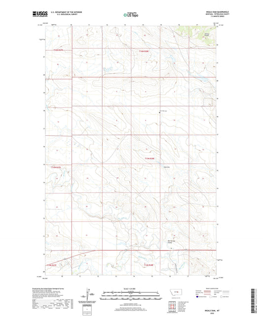 Ingals Dam Montana US Topo Map Image