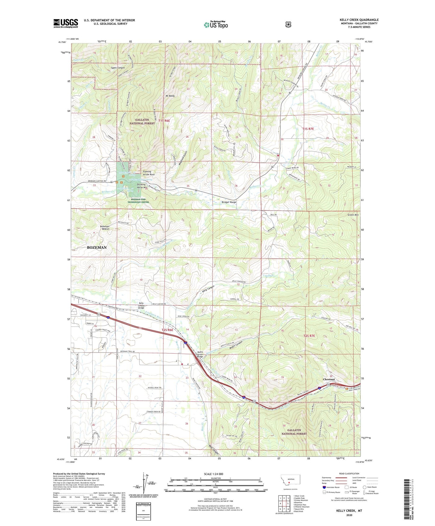 Kelly Creek Montana US Topo Map Image