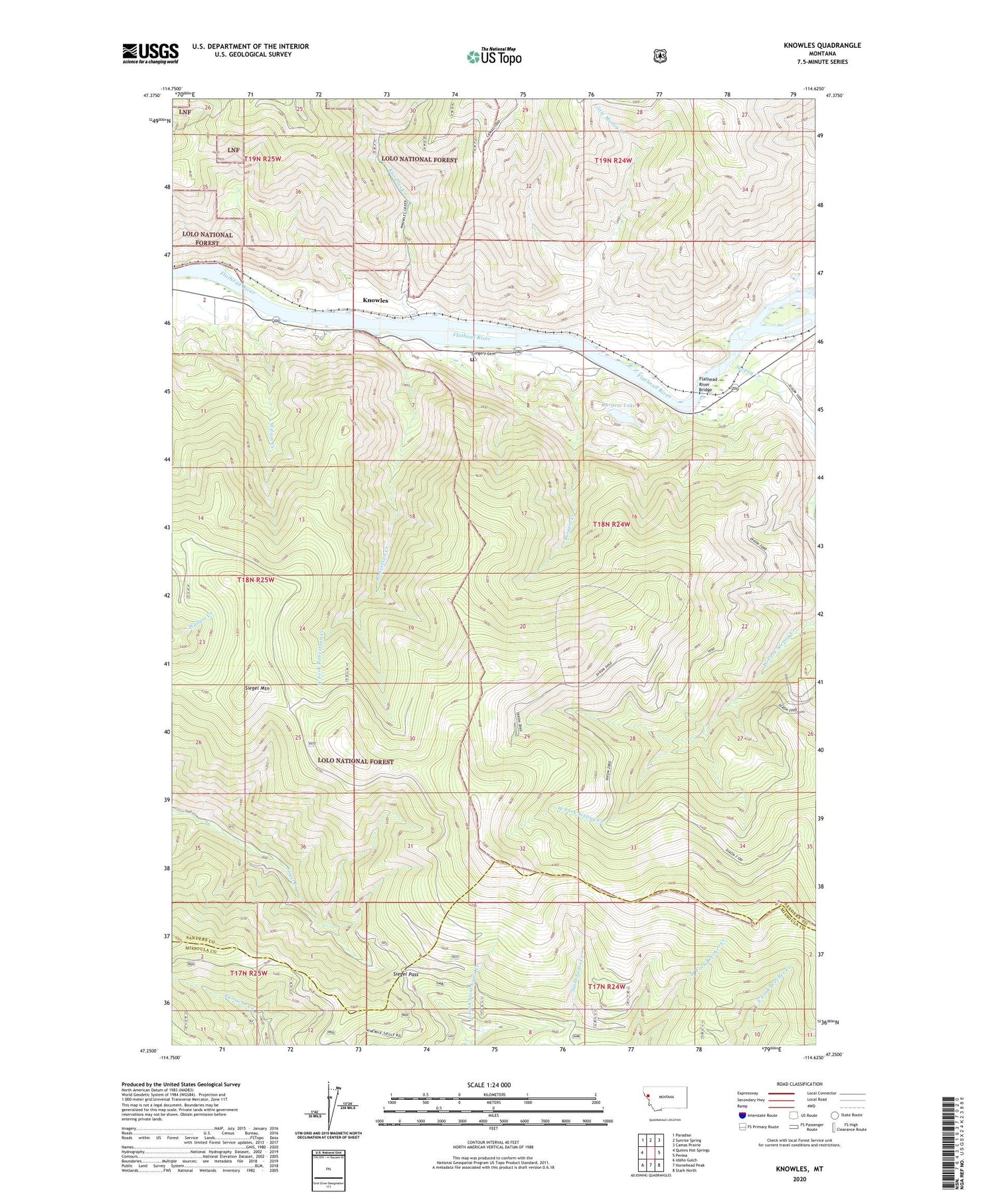 Knowles Montana US Topo Map Image
