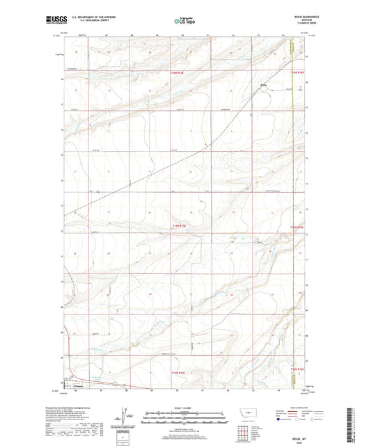 Kolin Montana US Topo Map Image
