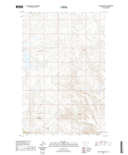 Lake Seventeen East Montana US Topo Map Image