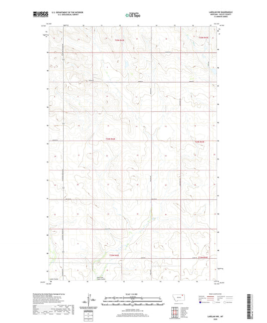 Larslan NW Montana US Topo Map Image