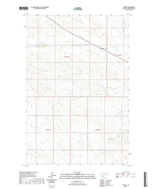 Lindsay Montana US Topo Map Image