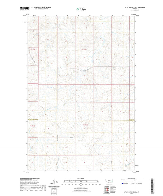 Little Whitney Creek Montana US Topo Map Image