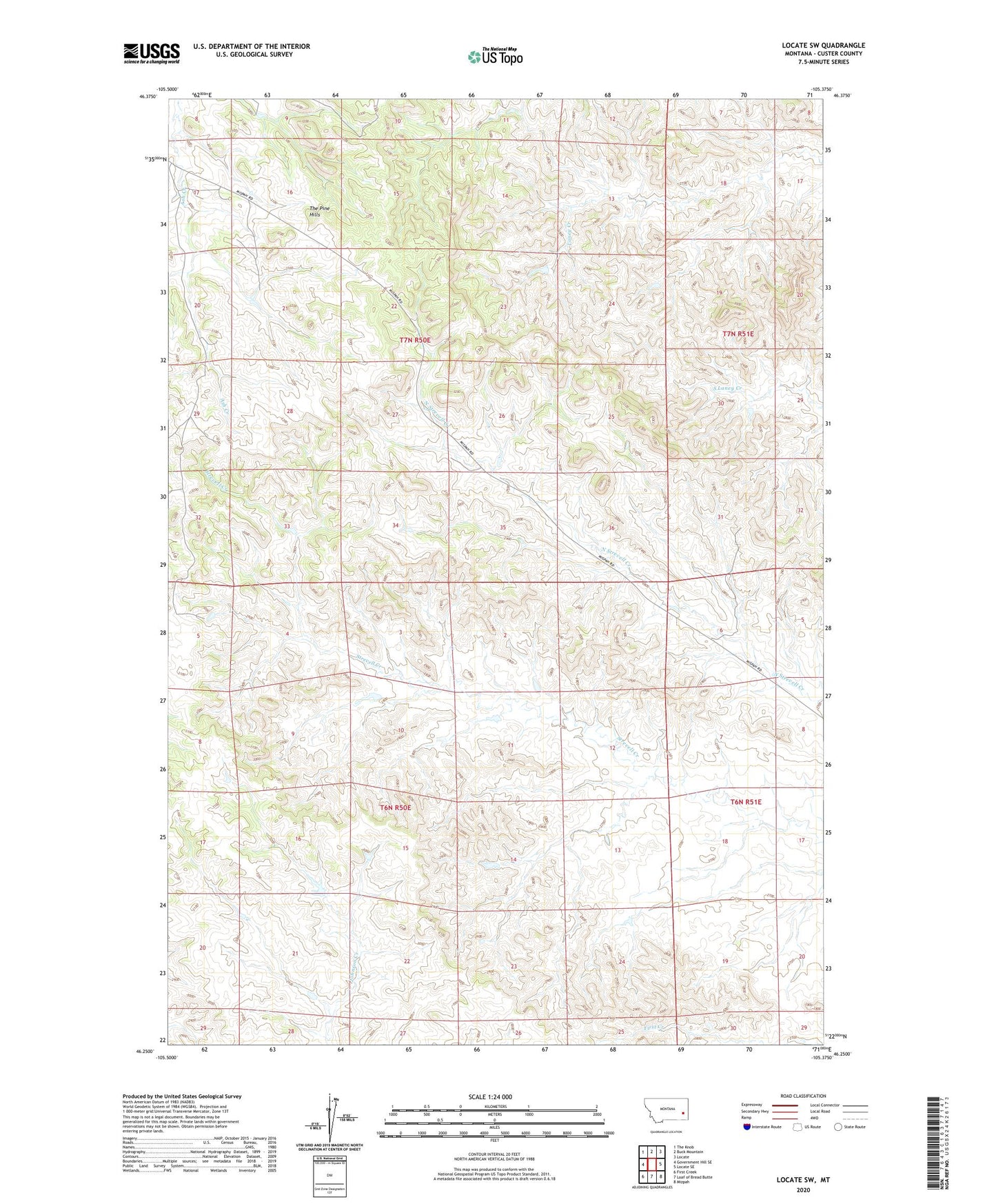 Locate SW Montana US Topo Map Image