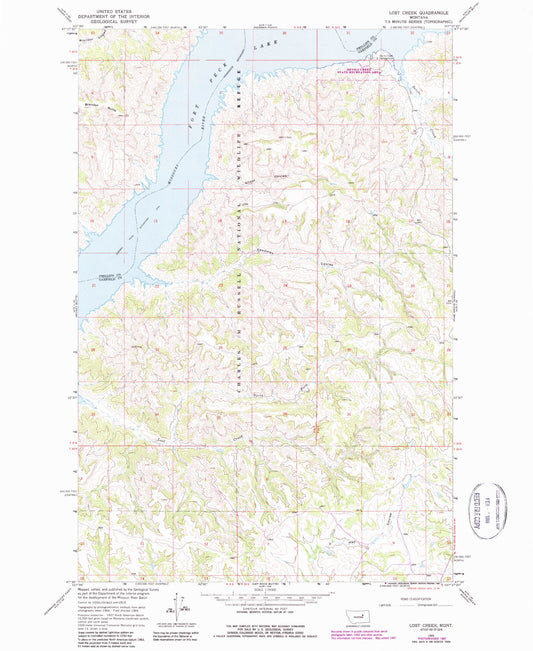 Classic USGS Lost Creek Montana 7.5'x7.5' Topo Map Image