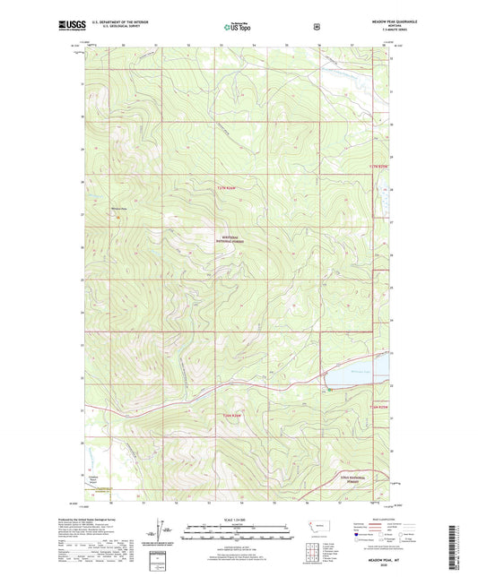 Meadow Peak Montana US Topo Map Image
