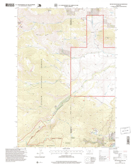 Classic USGS Meyer Mountain Montana 7.5'x7.5' Topo Map Image