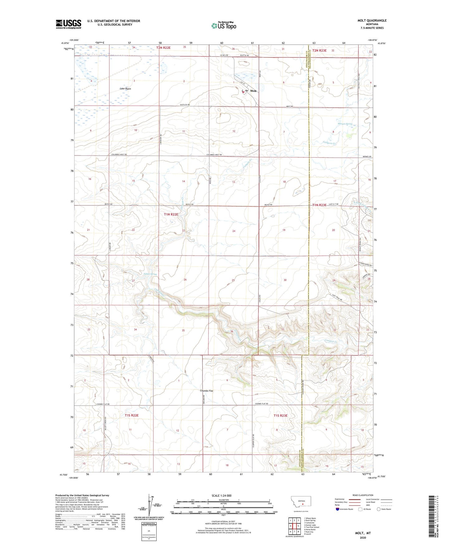 Molt Montana US Topo Map Image