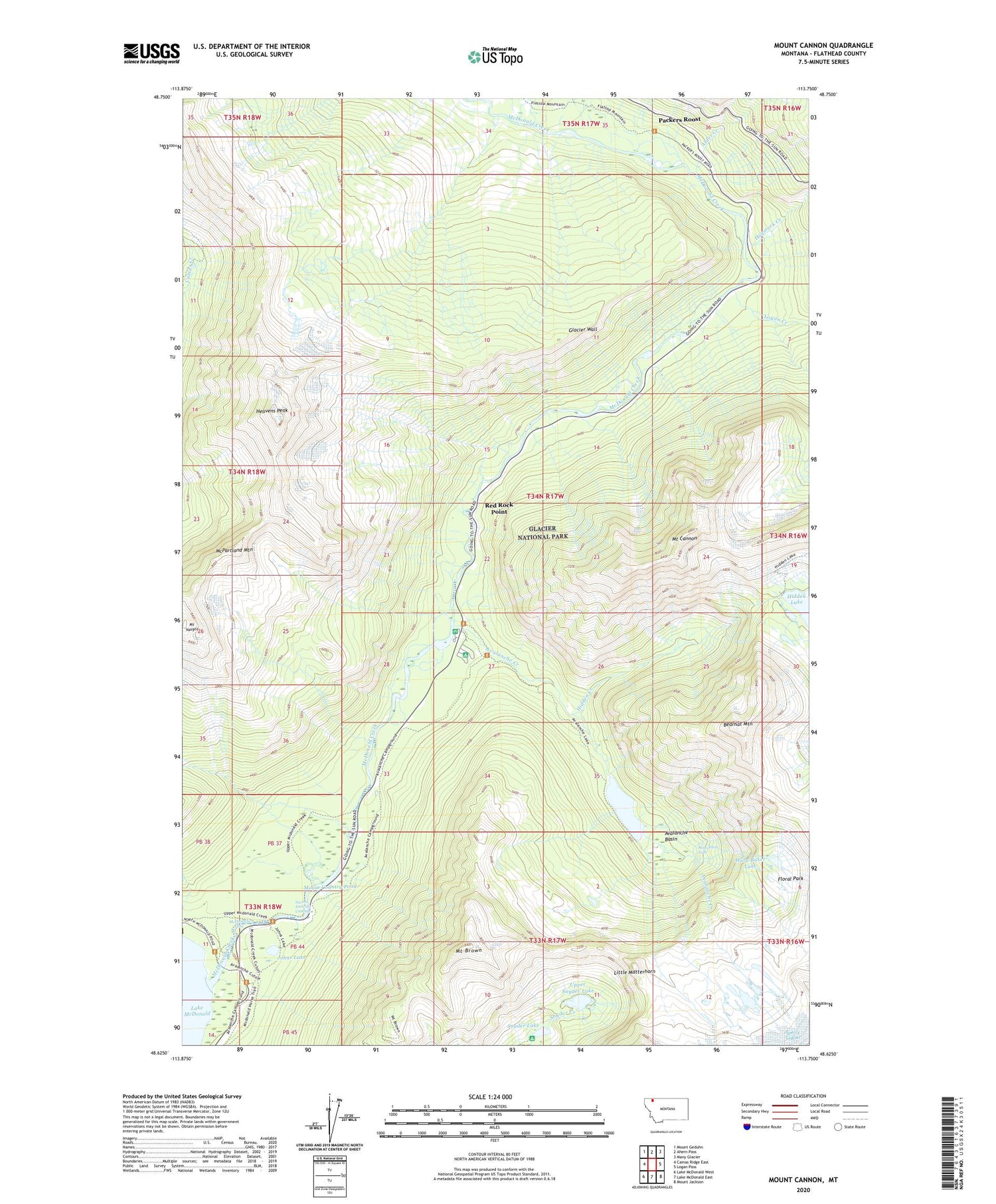 Mount Cannon Montana US Topo Map Image