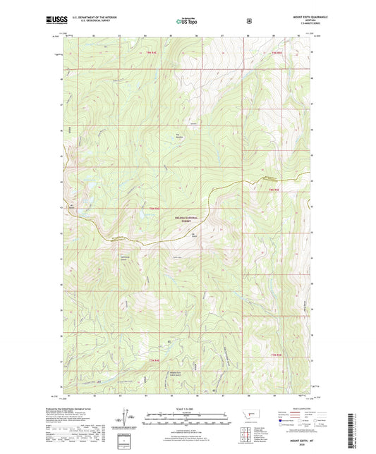 Mount Edith Montana US Topo Map Image