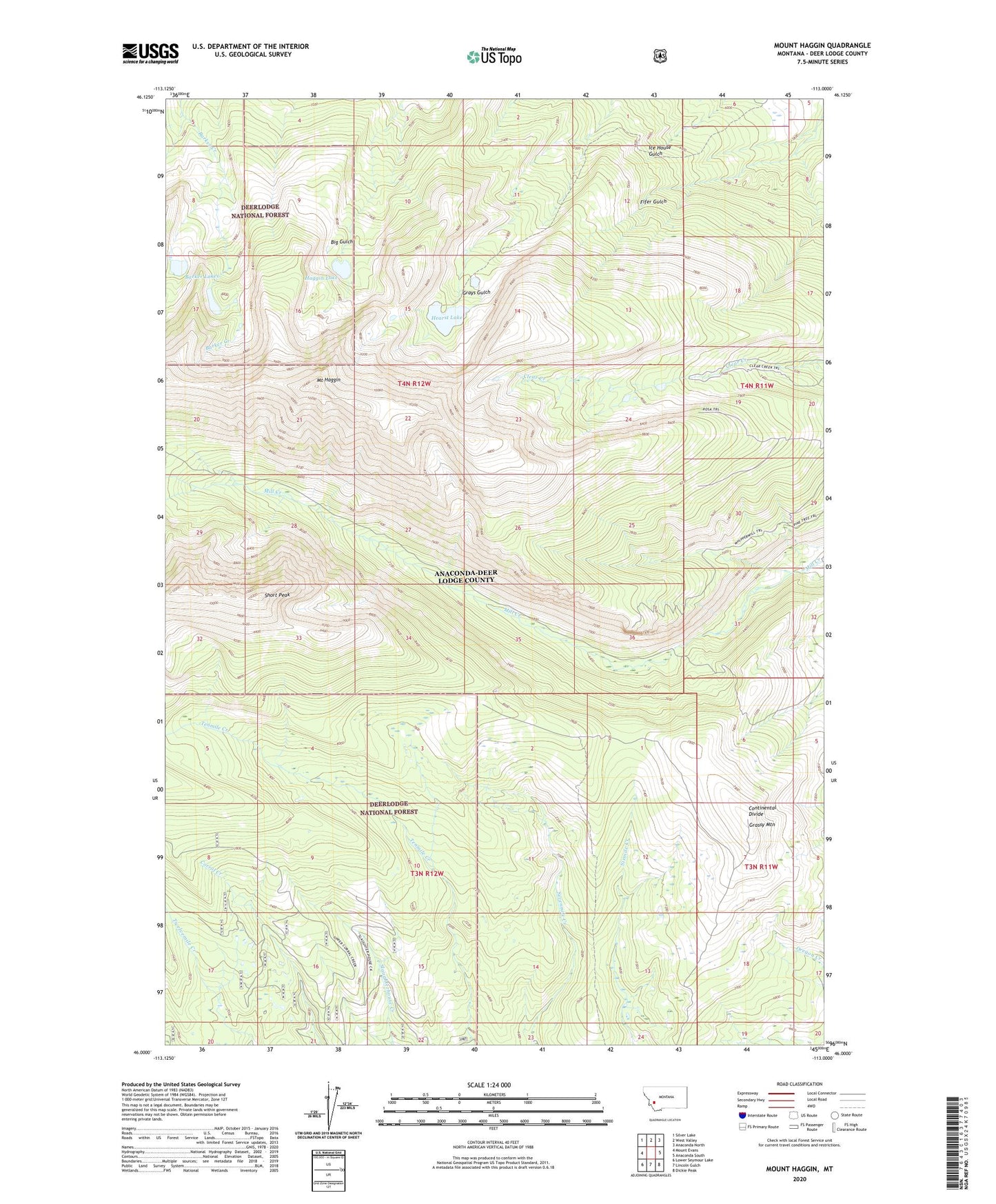 Mount Haggin Montana US Topo Map Image