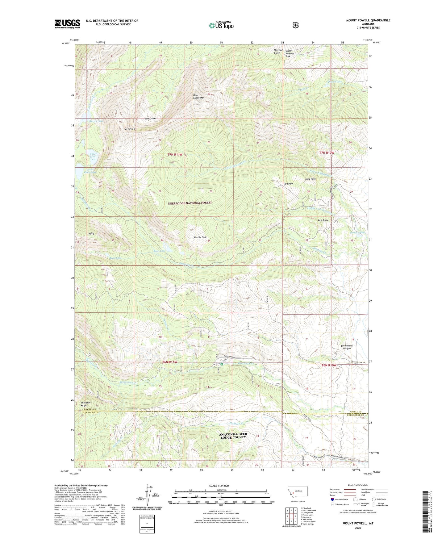 Mount Powell Montana US Topo Map Image