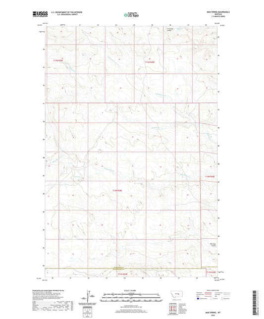 Mud Spring Montana US Topo Map Image