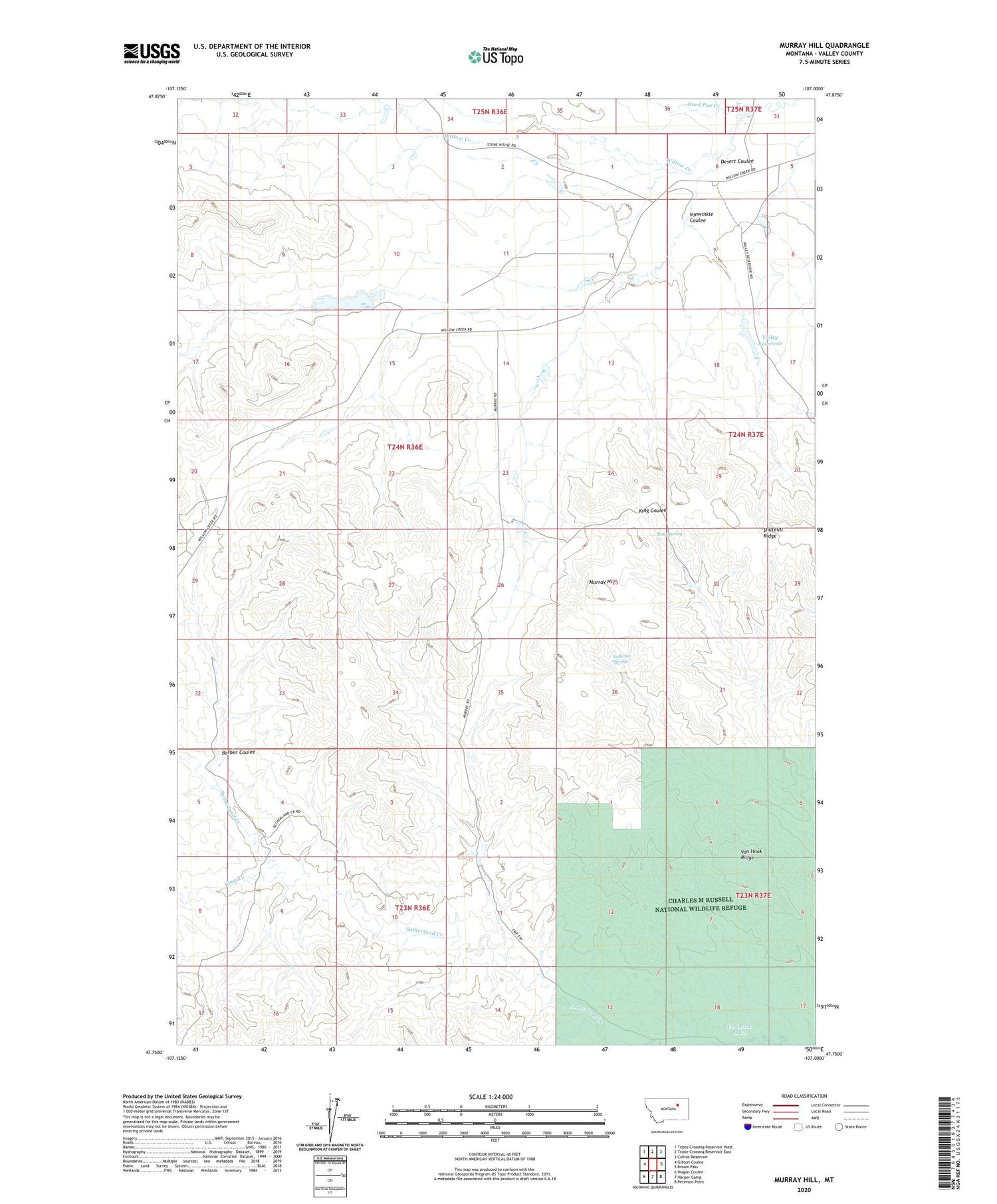 Murray Hill Montana US Topo Map Image