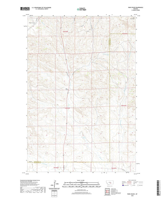 Park Coulee Montana US Topo Map Image