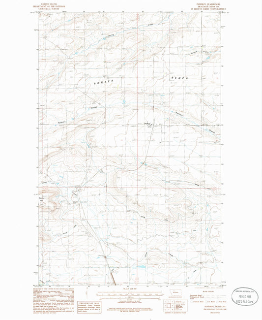 Classic USGS Pendroy Montana 7.5'x7.5' Topo Map Image