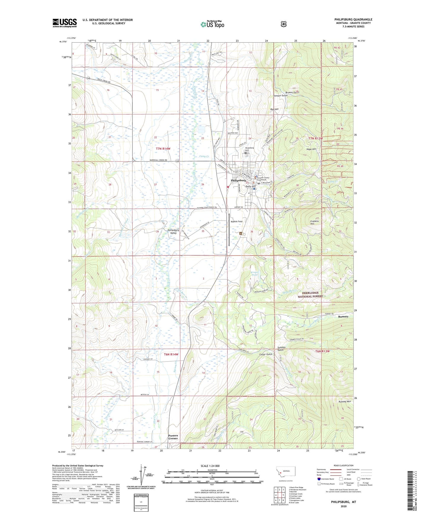 Philipsburg Montana US Topo Map Image
