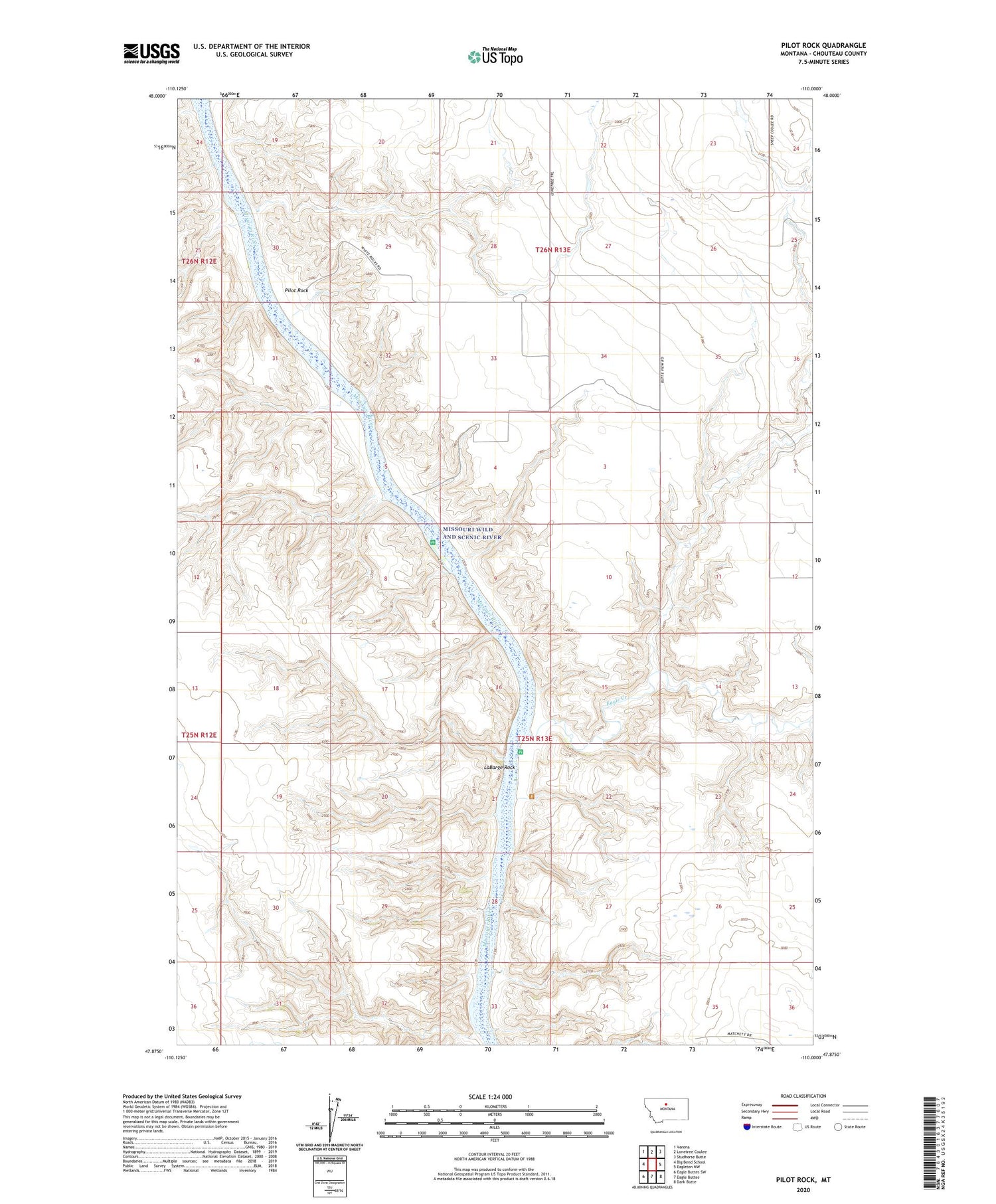 Pilot Rock Montana US Topo Map Image
