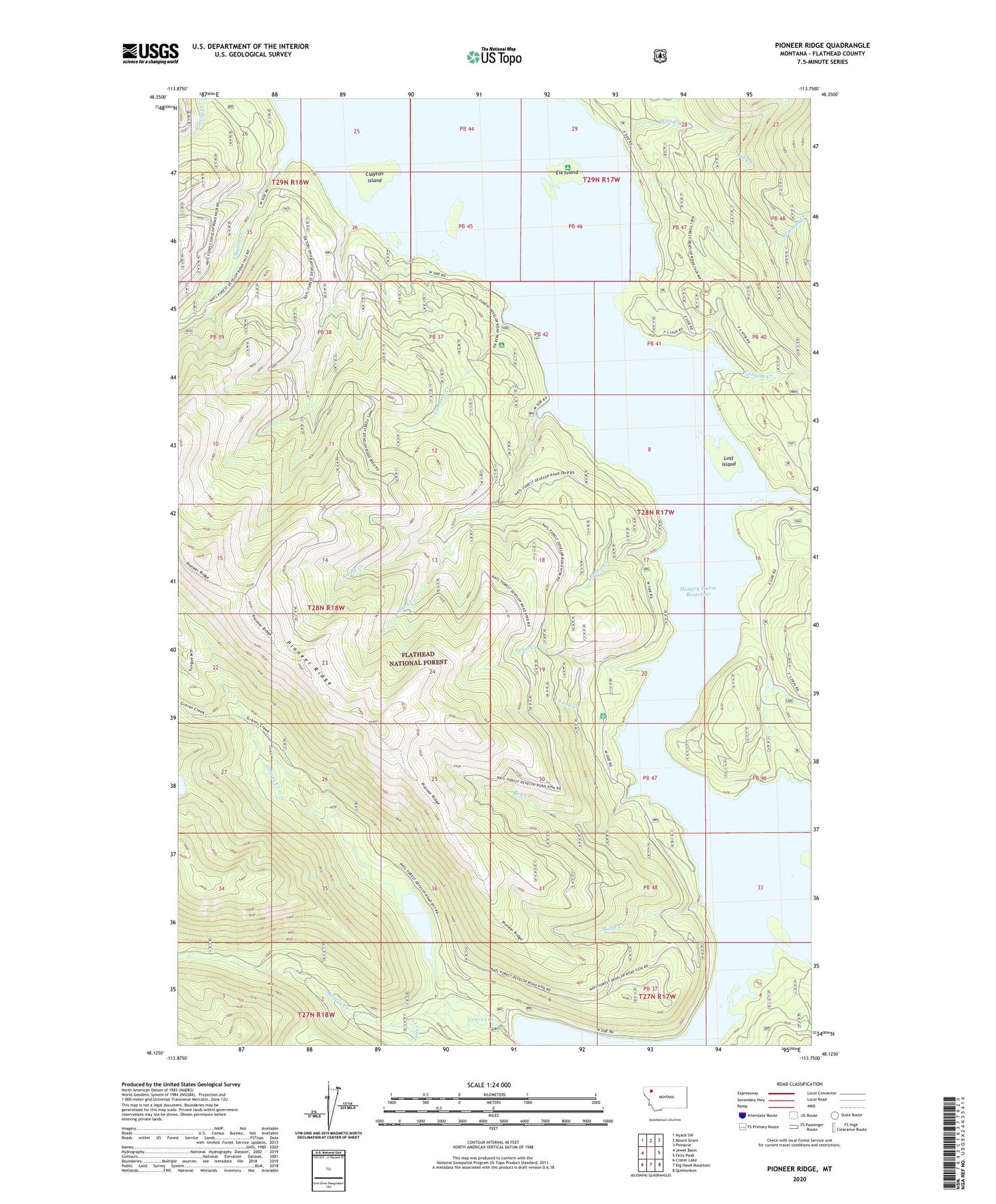 Pioneer Ridge Montana US Topo Map Image