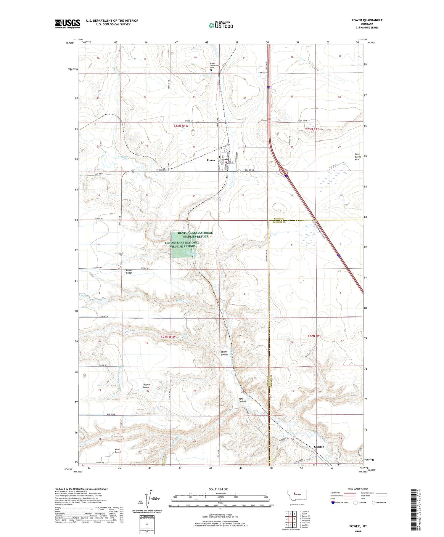 Power Montana US Topo Map Image
