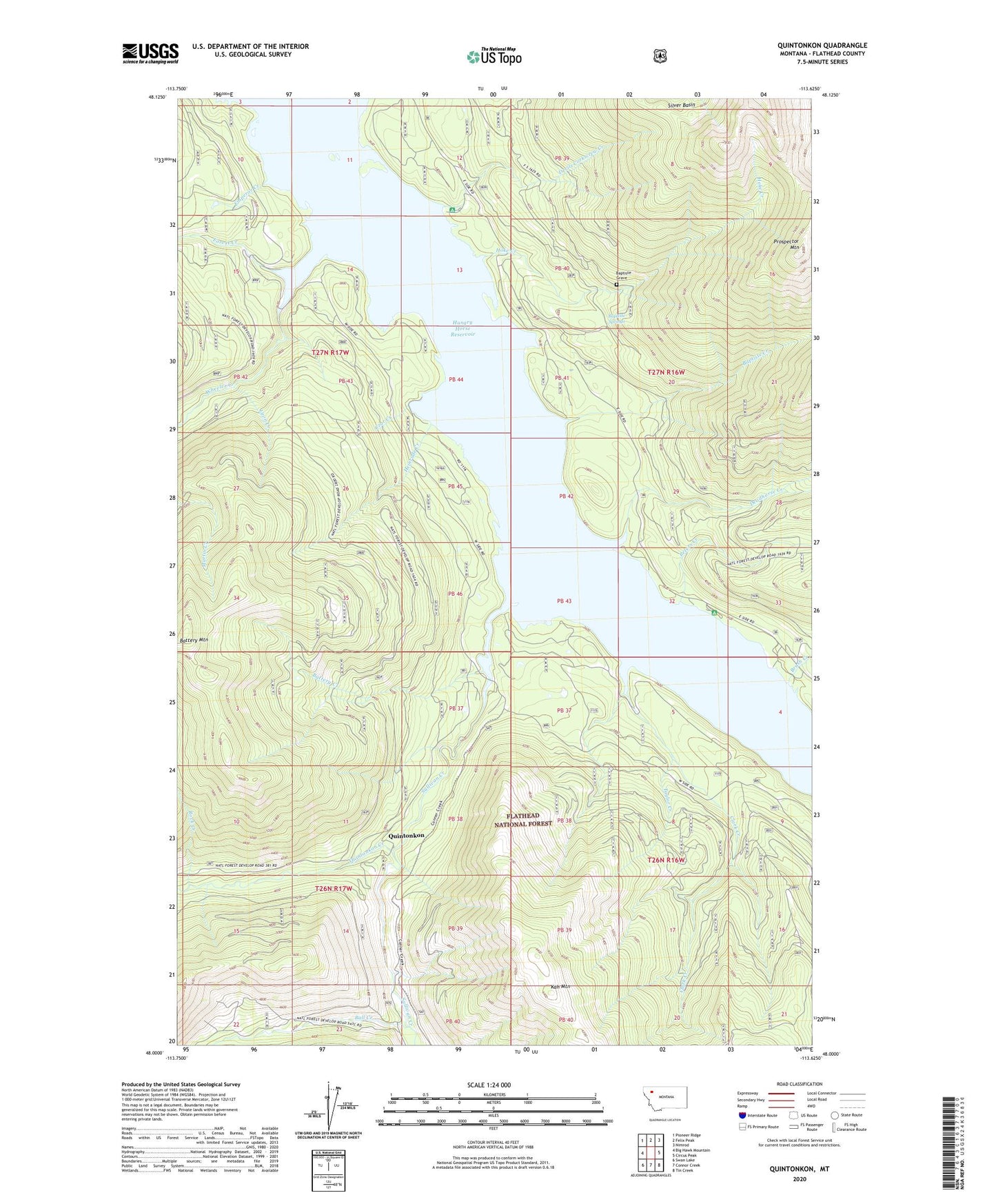 Quintonkon Montana US Topo Map Image