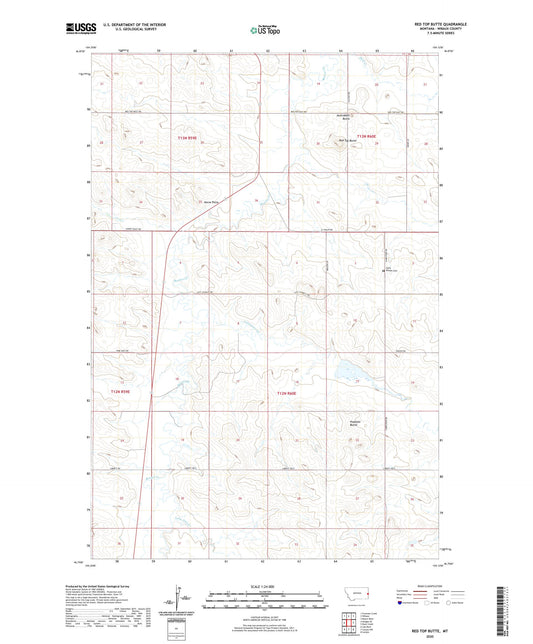 Red Top Butte Montana US Topo Map Image