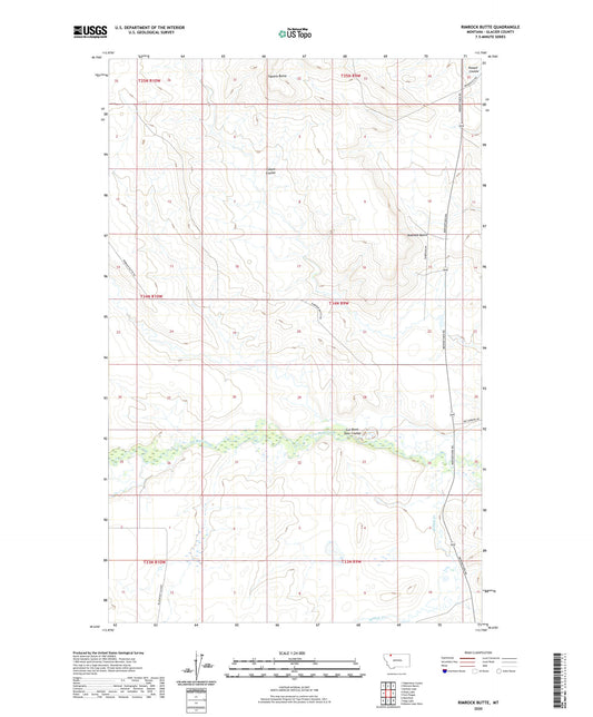Rimrock Butte Montana US Topo Map Image