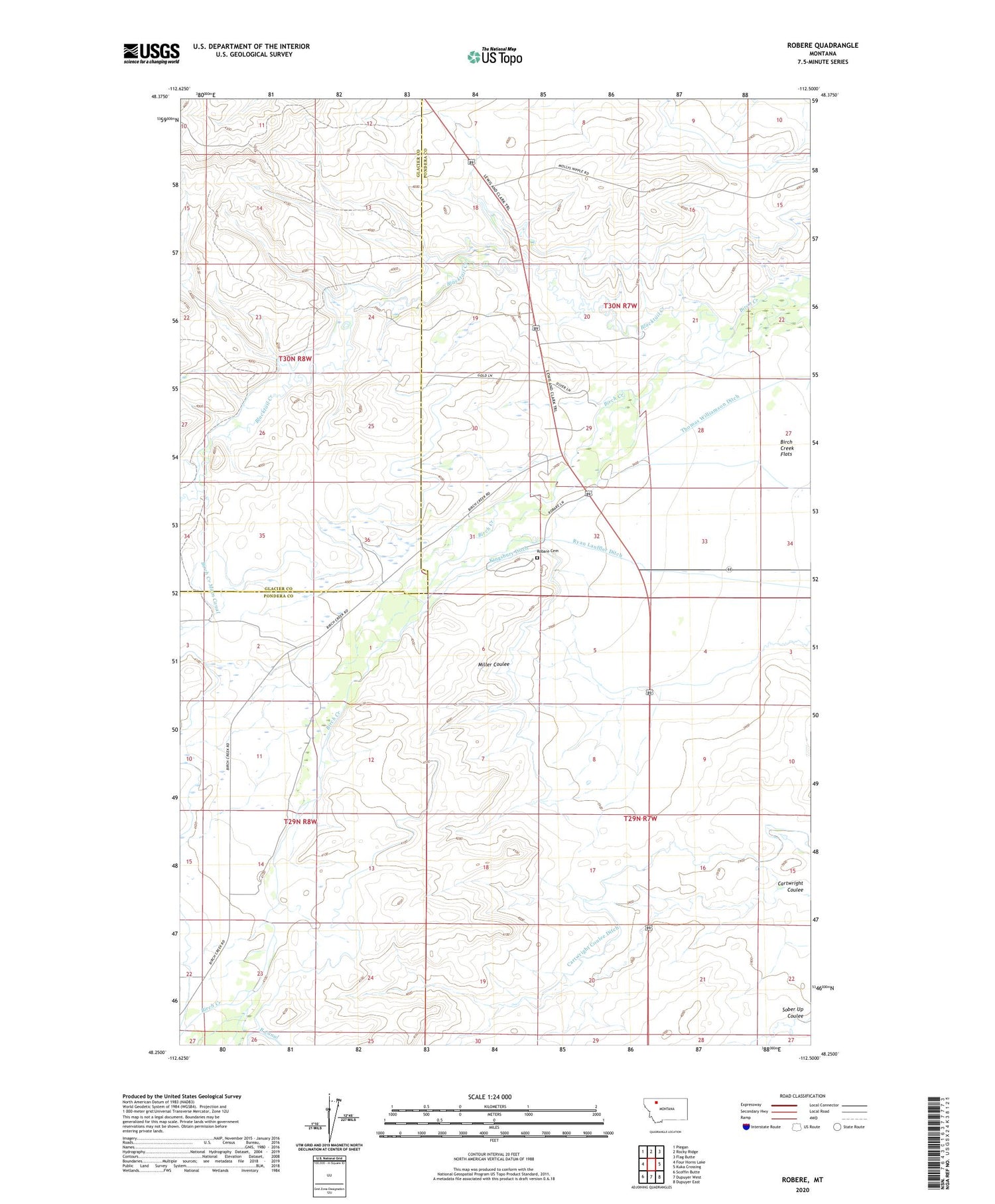 Robere Montana US Topo Map Image