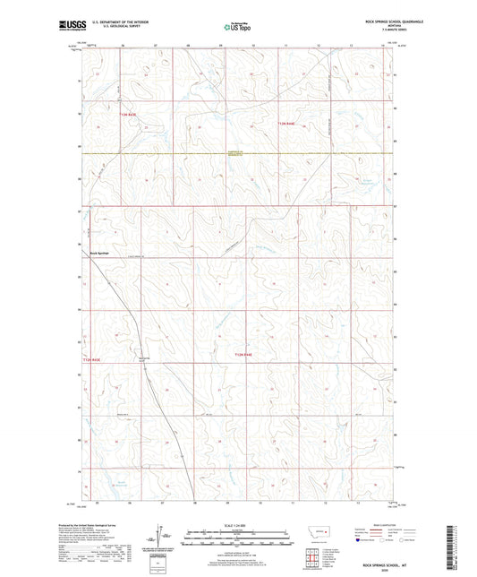 Rock Springs School Montana US Topo Map Image