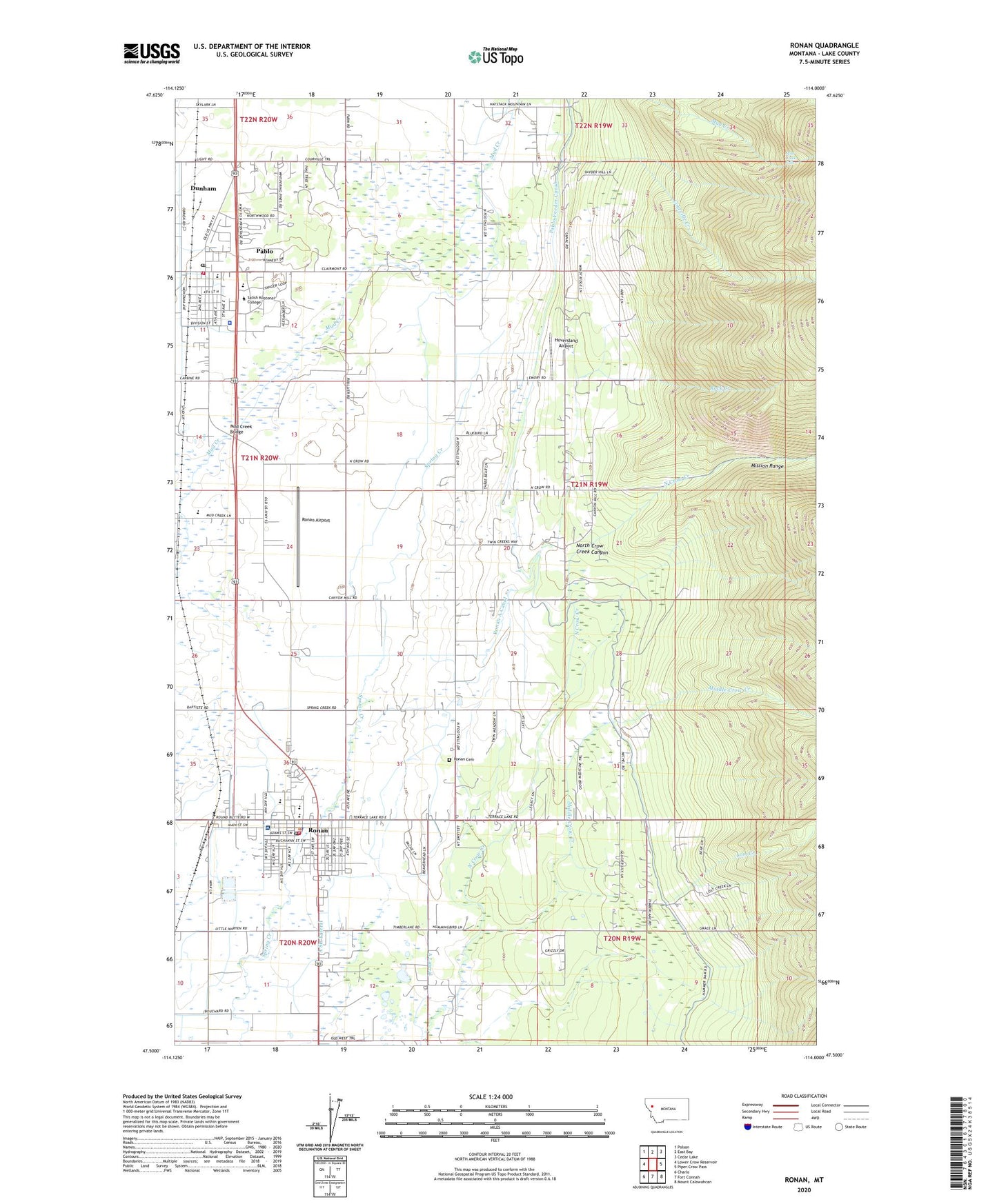 Ronan Montana US Topo Map Image