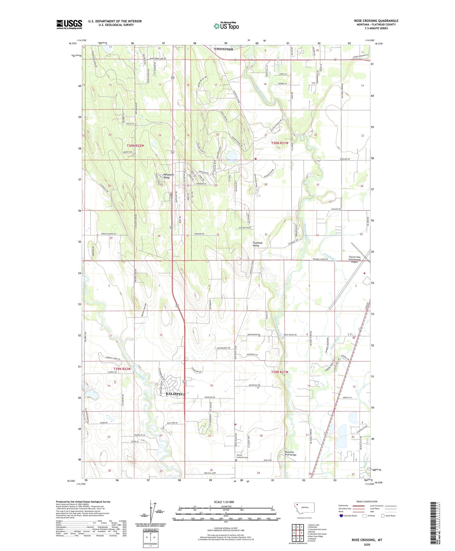 Rose Crossing Montana US Topo Map Image