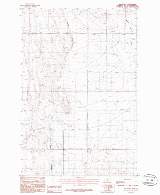 Classic USGS Rothiemay Montana 7.5'x7.5' Topo Map Image